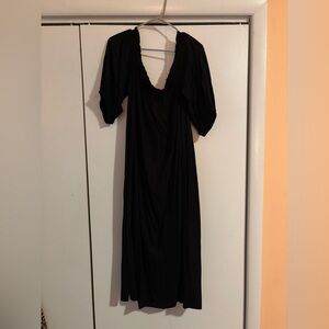 Plus size off the shoulder black dress